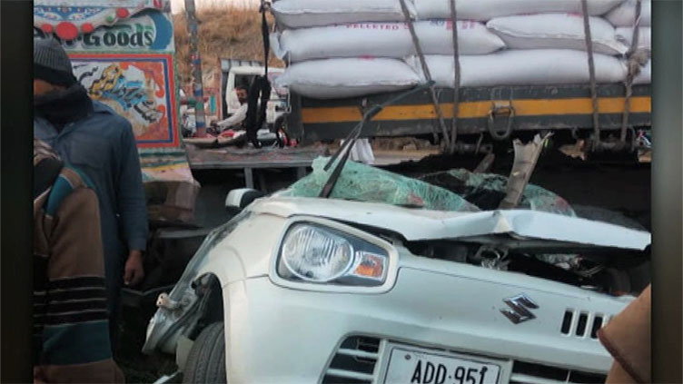 Two killed as speeding trailer runs over car in Talagang