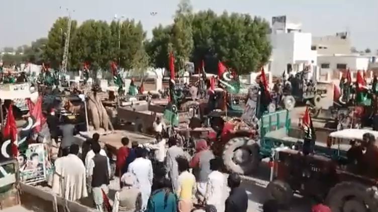 PPP holds tractor march across country