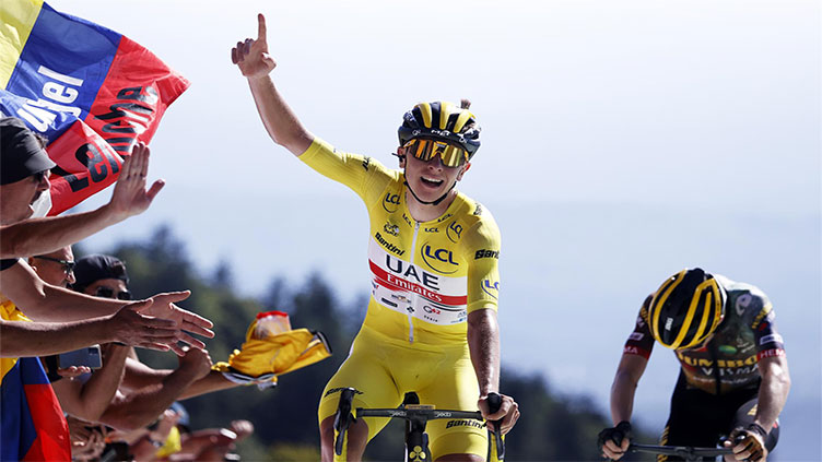 Pogacar triumphs on first Tour de France mountain