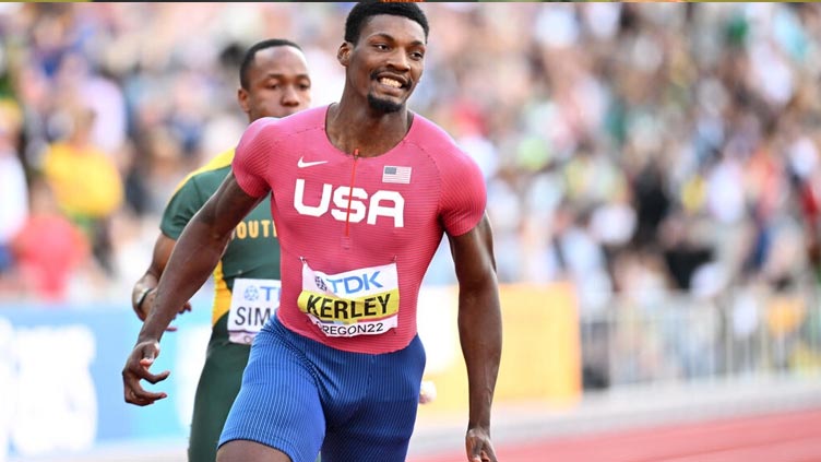 Kerley wins world 100m gold in US cleansweep