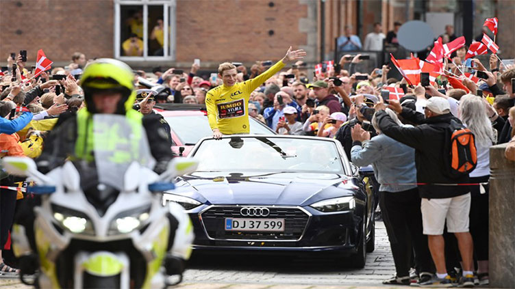 Tour champion Vingegaard returns to hero's welcome in village home