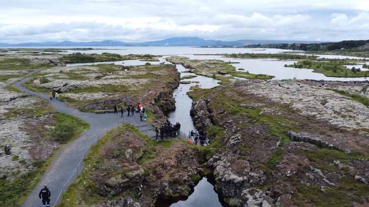 'Incredible' icy dip between two continents in Iceland 