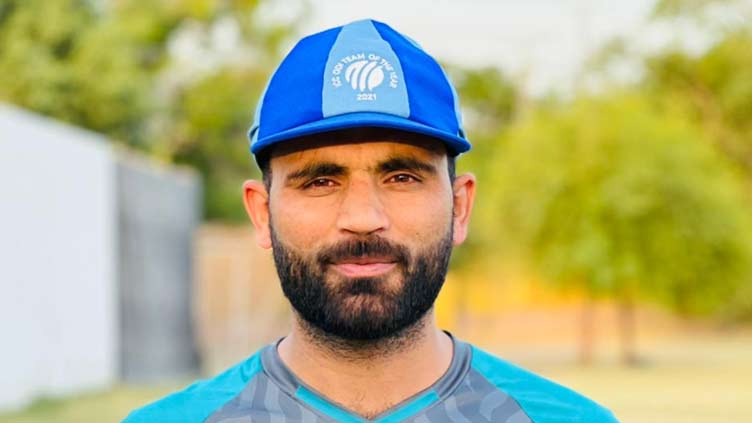 Fakhar Zaman receives his cap for ODI team of the year by ICC