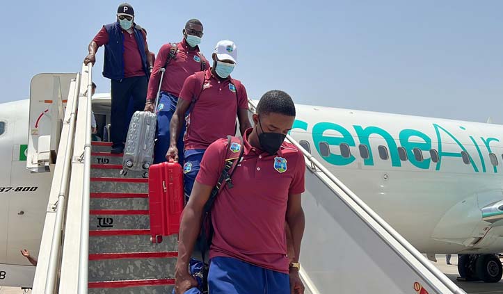 West Indies team arrives in Pakistan to play three ODIs