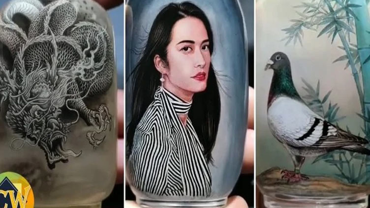 Talented artist paints detailed masterpieces on tiny bottles