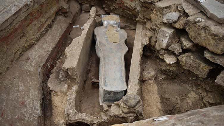 Ancient sarcophagus found under Notre Dame cathedral in Paris