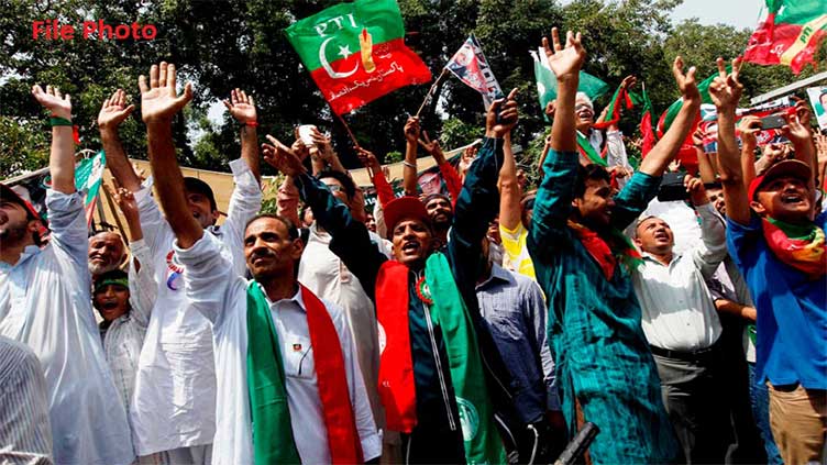 PTI workers stage protest against dissident MNA Ramesh Kumar