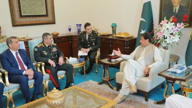 Azeri Defence Minister meets PM Imran, discusses strong defense ties
