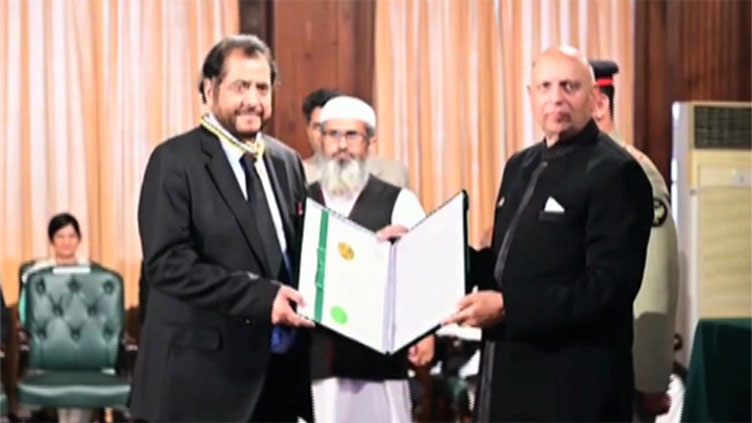 Governor Punjab confers civil awards to 12 personalities