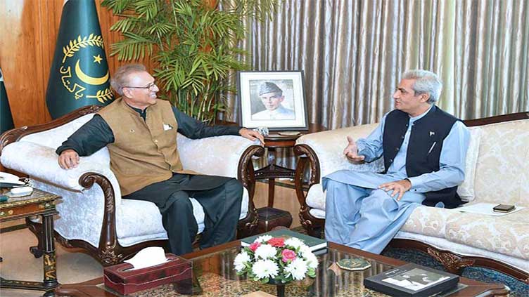 Governor Punjab Omar Sarfraz Cheema calls on President Alvi