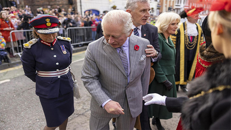 King Charles narrowly avoids being hit by eggs