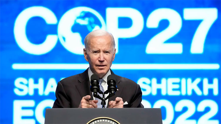 Biden urges world to 'step up' climate fight at COP27