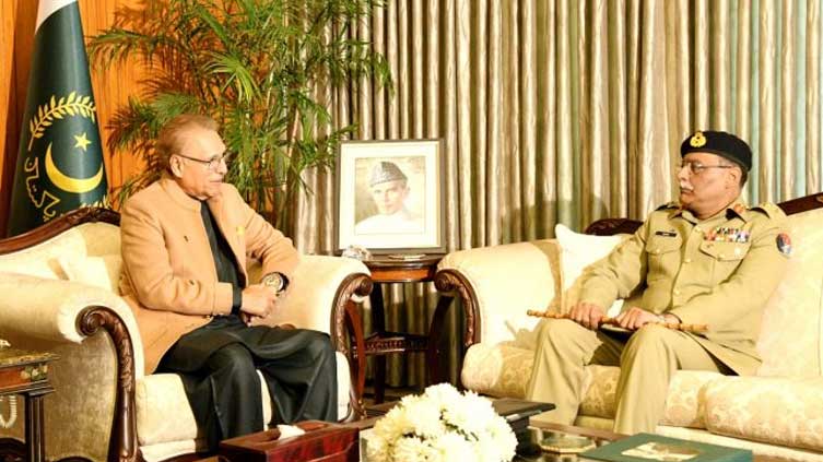 COAS, CJCSC call on President Alvi, discuss national security