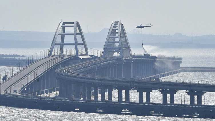  Blast hits Crimea bridge, key supply route in Russia's war