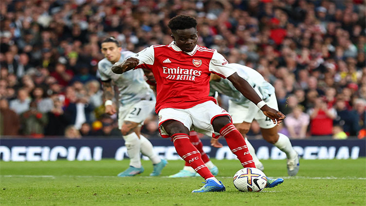 Saka double helps Arsenal beat Liverpool 3-2 in thriller