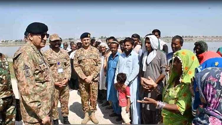 COAS visits flood affected areas in interior Sindh