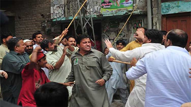 By-polls: Clashes between party workers, police outside polling stations