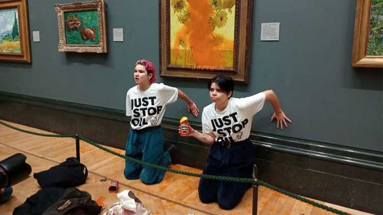  UK police charge two women after soup thrown at van Gogh's 'Sunflowers'