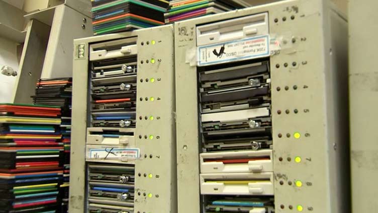 A 1990s relic, floppy disks get second life at California warehouse