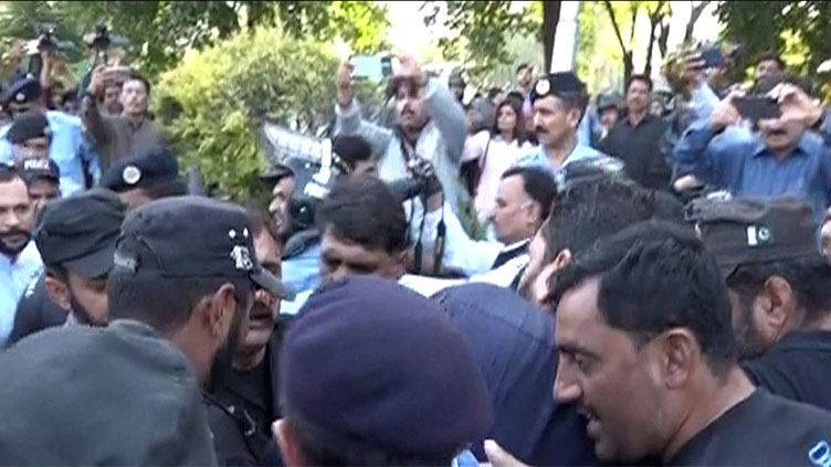 PTI MNA, his guard along with weapon arrested from Red Zone