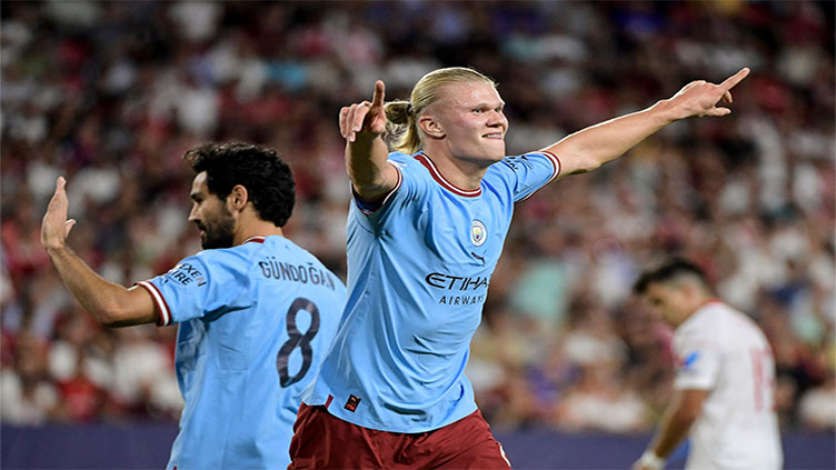 Haaland double fires Man City in Sevilla rout