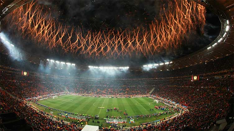 World Cup final stadium tested with first sellout crowd