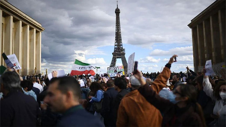 Police clash with Iran protesters in London and Paris
