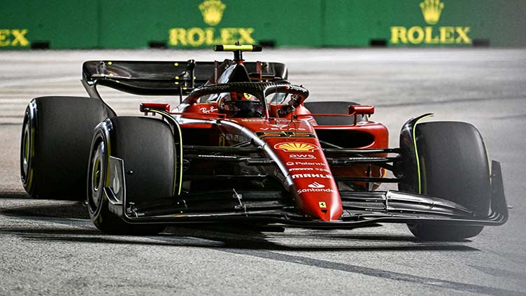 Sainz leads Ferrari one-two as Verstappen struggles in Singapore