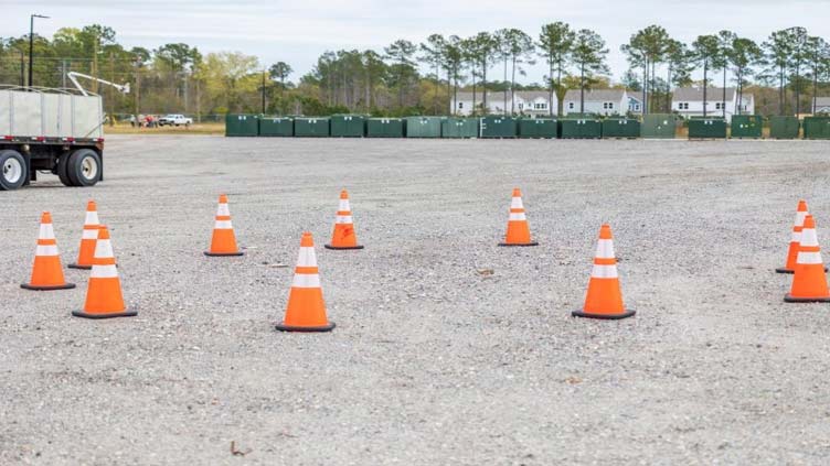 Protected bird's nest takes over South Carolina parking lot