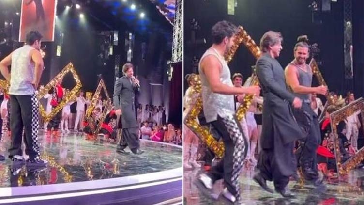 Shah Rukh Khan, Varun, Ranveer share the stage on NMACC