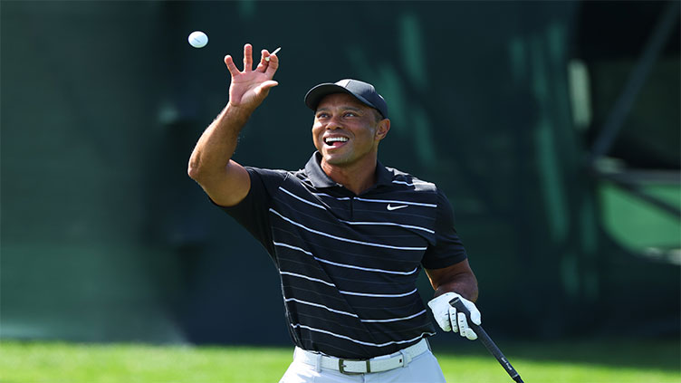 Tiger Woods arrives at Augusta to prepare for Masters