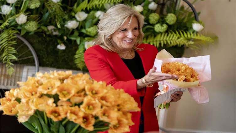 Jill Biden accepts tulip named for her by the Netherlands