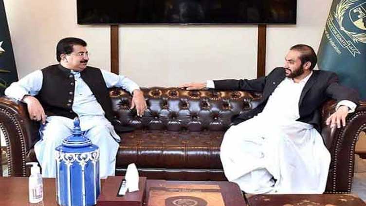 Balochistan CM Bizenjo calls on Senate Chairman Sanjrani