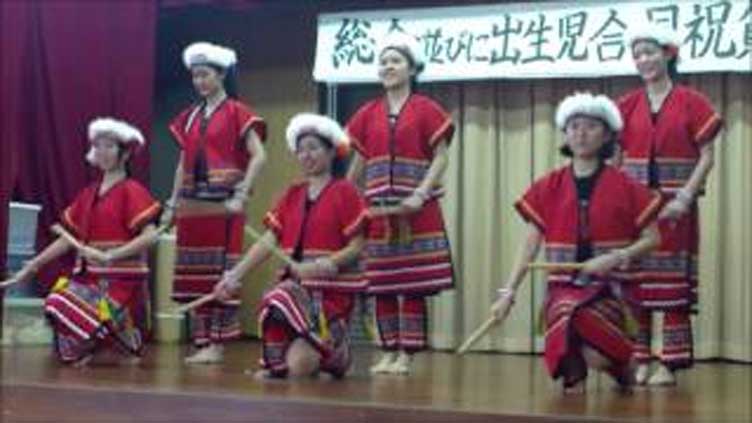 Taiwanese dance while Chinese drill