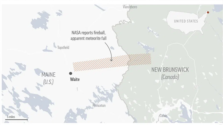 Space race! Meteorites hit Maine, museum offers $25K reward