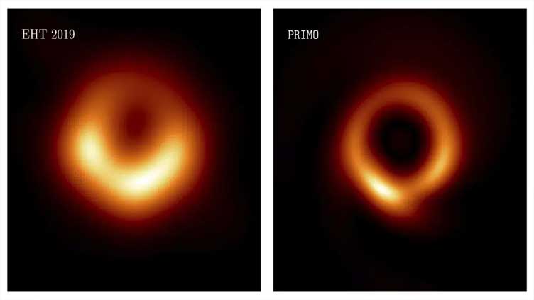 First image of a black hole gets a makeover with AI