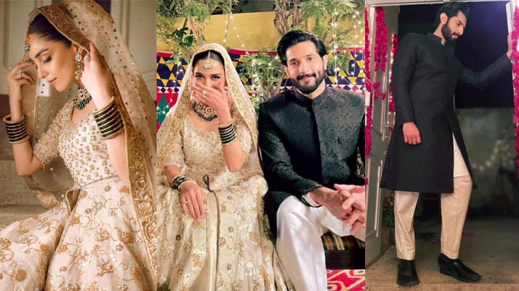 Maya Ali and Bilal Ashraf beautiful nikah look from 'Yunhi'