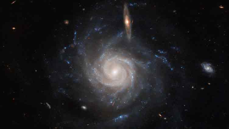 Hubble spotlights a swirling spiral