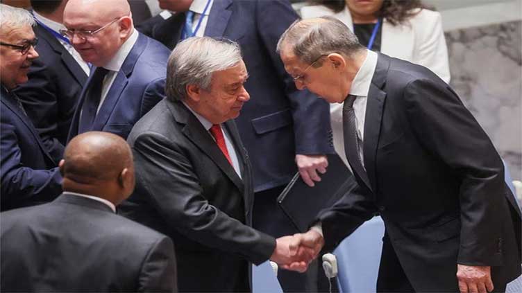 UN chief criticizes Russia at UN meeting chaired by Lavrov