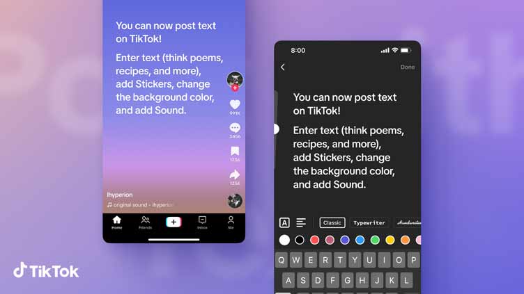 TikTok announces new format for creating text-based content