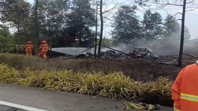 Small aircraft carrying 8 people crashes in Malaysia