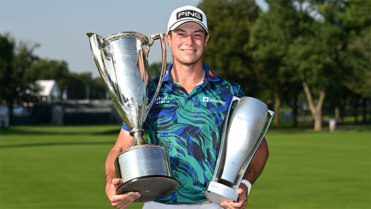 Hovland fires course-record 61 to capture BMW Championship