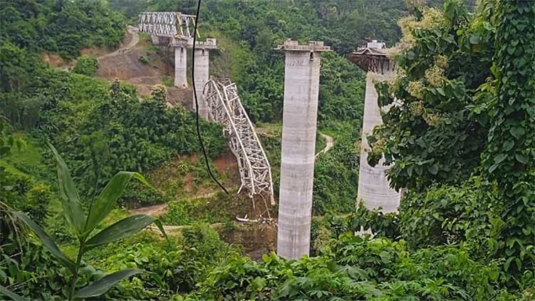 At least 17 dead after railway bridge collapses in India's Mizoram