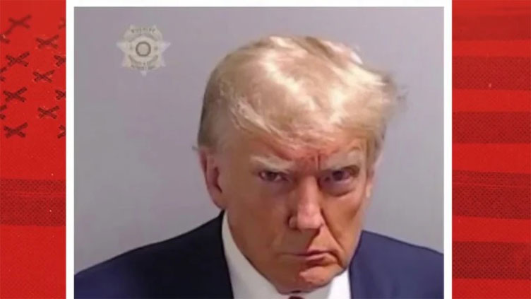 An unsmiling Trump - is it real mugshot?