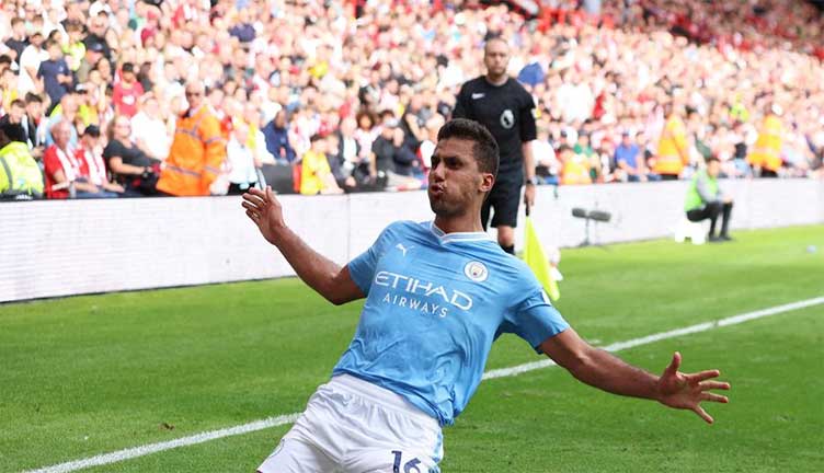 Late Rodri winner fires Man City to top of table
