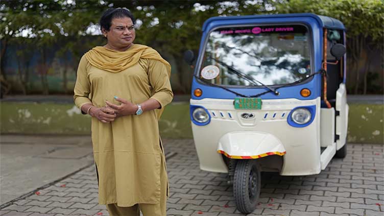This trans woman was begging on India's streets. A donated electric rickshaw changed her life