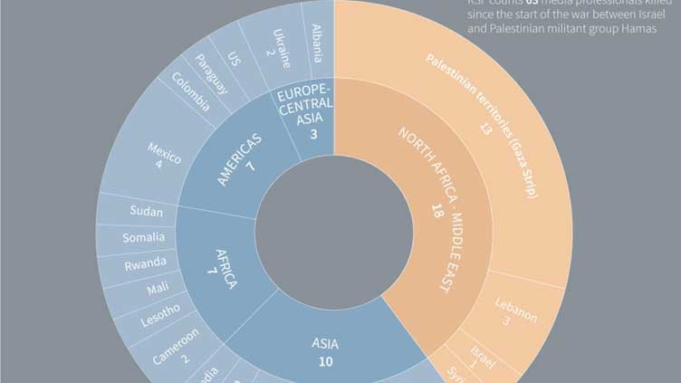 Number of journalists killed on job in 2023 declines despite Gaza: RSF