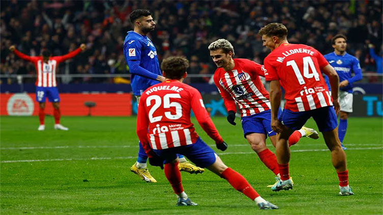 Getafe hold 10-man Atletico Madrid to 3-3 draw as Griezmann equals club record