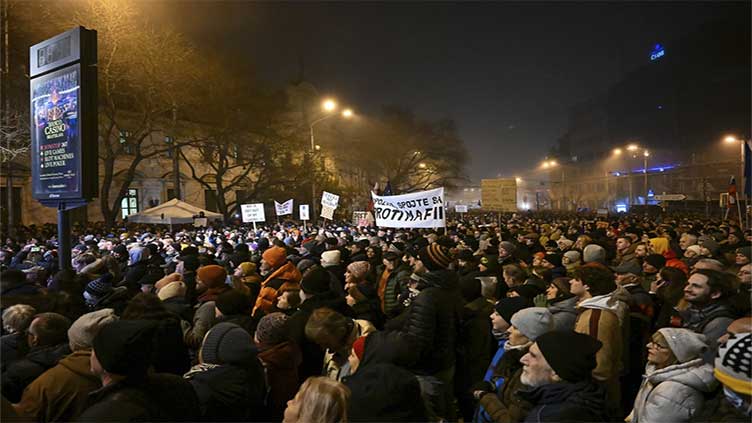 Thousands rally across Slovakia to protest the government's plan to amend the penal code