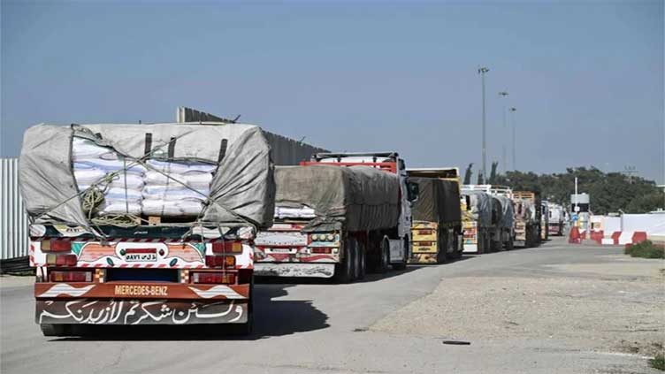 Gaza-bound aid trucks endure grueling wait at border